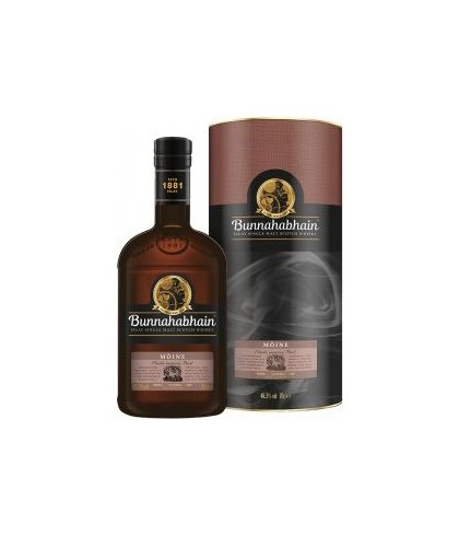 Fles Bunnahabhain Moine Peated, whisky, bij slijterij t Bockje in Bathmen