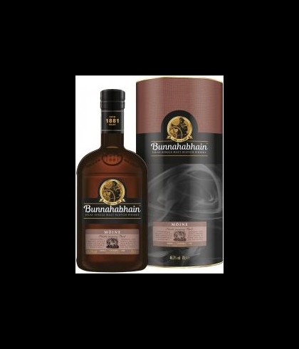 Fles Bunnahabhain Moine Peated, whisky, bij slijterij t Bockje in Bathmen