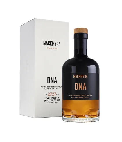 Fles Mackmyra DNA, Zweedse single malt whisky, op voorraad bij slijterij t Bockje in Bathmen