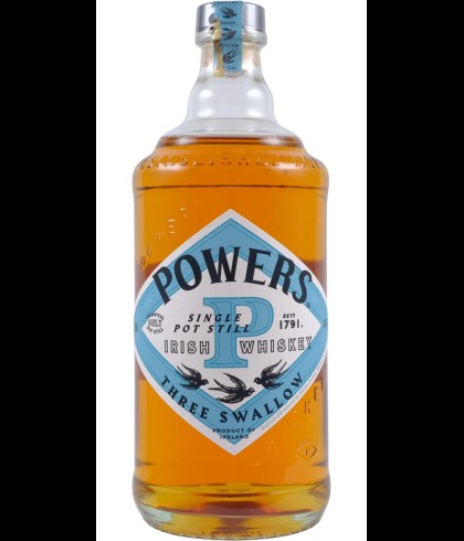Fles Powers Three Swallow, whisky, op voorraad bij slijterij t Bockje in Bathmen