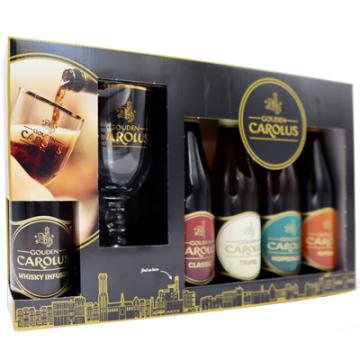 Gouden Carolus Geschenkverpakking 5x33cl + glas