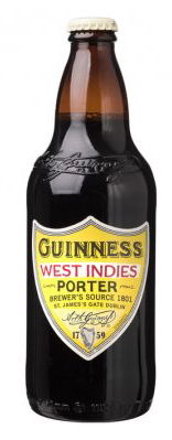Fles Guinness West Indies Porter, bier van Guinness, op voorraad bij slijterij t Bockje in Bathmen
