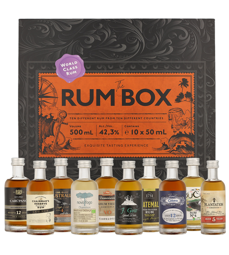 Fles The Rum Box Purple by World Class Rum, rum, bij slijterij ’t Bockje in Bathmen