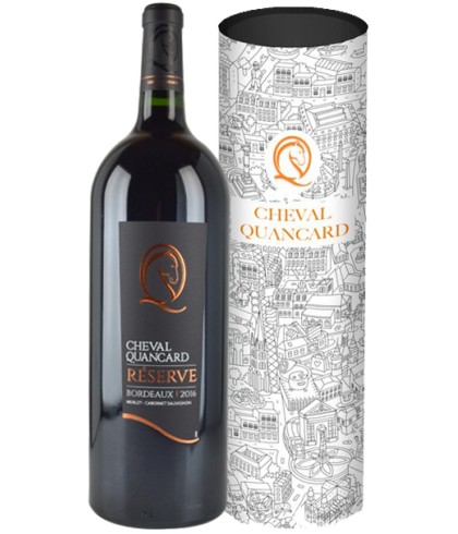Geschenk Cheval Quancard Réserve Bordeaux Rouge Magnum, bij slijterij ’t Bockje in Bathmen