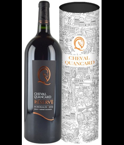 Geschenk Cheval Quancard Réserve Bordeaux Rouge Magnum, bij slijterij ’t Bockje in Bathmen