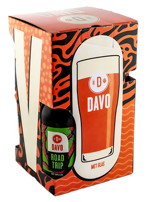 Biergeschenk Davo Giftbox 2 fles / 2 blik /1 glas van Davo, bij slijterij ’t Bockje in Bathmen