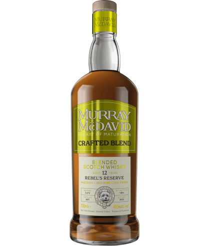 Fles Schotse whisky van bottelaar Murray McDavid, op voorraad bij slijterij t Bockje in Bathmen