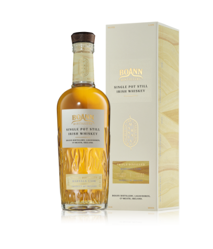 Fles Boann Single Pot Still Marsala Cask, single malt whisky, op voorraad bij slijterij t Bockje in Bathmen