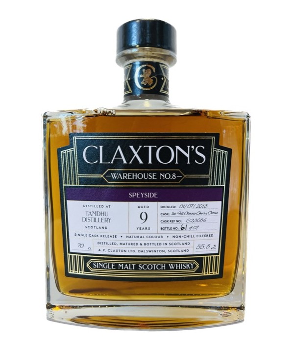 Claxton’s Warehouse No.8 Tamdhu 9 Years Old Speyside bij t Bockje in Bathmen