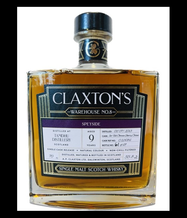 Claxton’s Warehouse No.8 Tamdhu 9 Years Old Speyside bij t Bockje in Bathmen