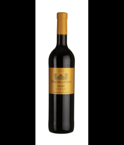 Fles Prieure de Cenac malbec Cahors, wijn op voorraad bij slijterij t Bockje in Bathmen