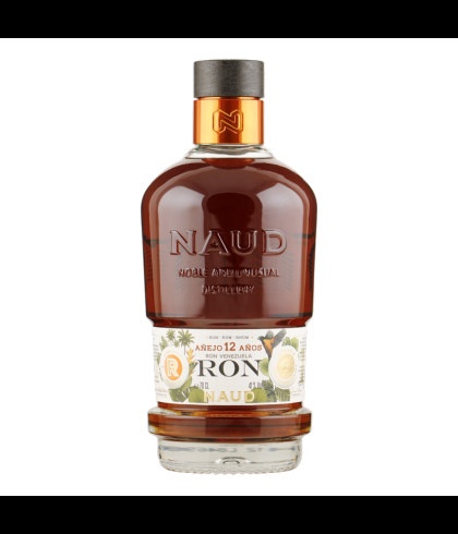 Fles Naud Ron Venezuela Añejo 12 Años, rum, op voorraad bij slijterij t Bockje in Bathmen