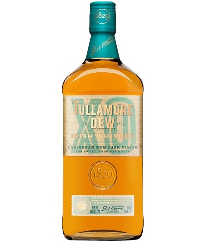 Fles Tullamore Dew Caribbean Rum Cask Finish, Ierse whiskey uit Tullamore, op voorraad bij slijterij t Bockje in Bathmen