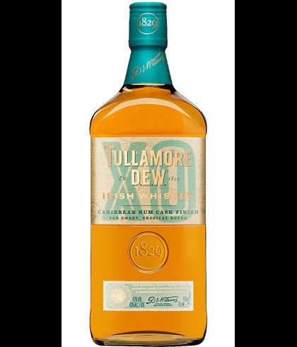 Fles Tullamore Dew Caribbean Rum Cask Finish, Ierse whiskey uit Tullamore, op voorraad bij slijterij t Bockje in Bathmen