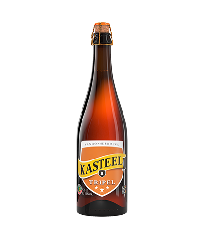 Fles Kasteel Tripel, bier van Kasteel, bij slijterij t Bockje in Bathmen