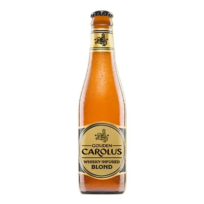 Fles Gouden Carolus Blond Whisky Infused, bier van Gouden Carolus, op voorraad bij slijterij ’t Bockje in Bathmen