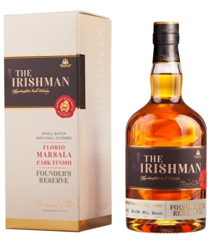 Fles The Irishman Florio Marsala Cask, whisky, op voorraad bij slijterij t Bockje in Bathmen