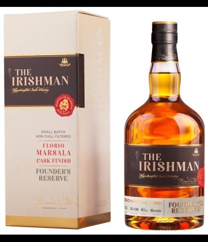 Fles The Irishman Florio Marsala Cask, Ierse whiskey van Walsh Whiskey uit Carlow, op voorraad bij slijterij t Bockje in Bathmen