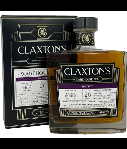 Fles Claxton's Warehouse No.1 Speyside 26YO 1996, whisky, op voorraad bij slijterij t Bockje in Bathmen