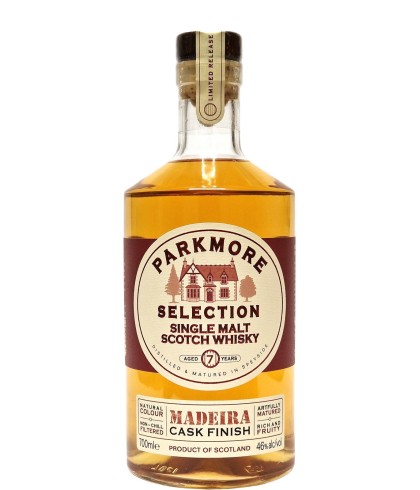 Fles Parkmore Selection 7Y Madeira Cask Finish, whisky, op voorraad bij slijterij t Bockje in Bathmen