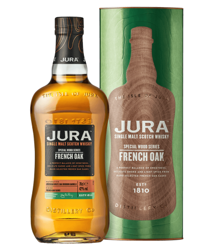 Fles single malt van Jura, op voorraad bij slijterij t Bockje in Bathmen