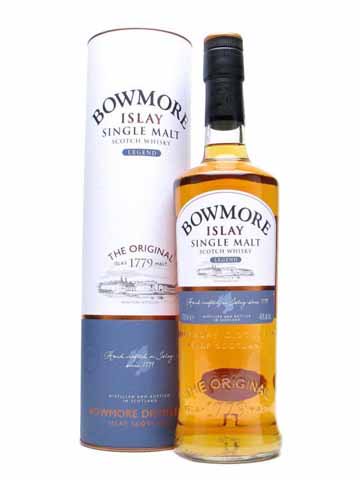 Fles Bowmore Legend, single malt whisky, op voorraad bij slijterij t Bockje in Bathmen