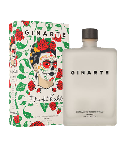Fles Ginarte Dry Gin Frida Kahlo, gin, bij slijterij ’t Bockje in Bathmen