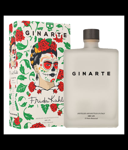 Fles Ginarte Dry Gin Frida Kahlo, gin, op voorraad bij slijterij t Bockje in Bathmen