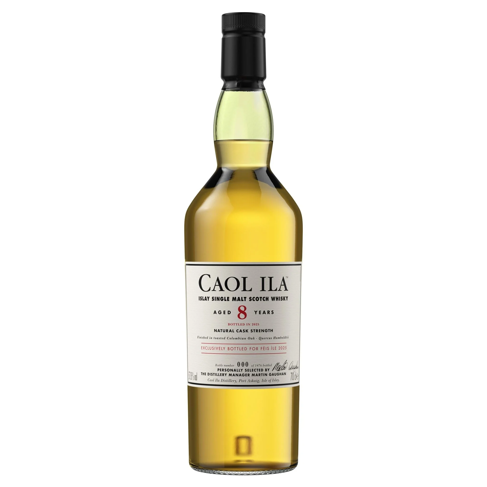 Fles Caol Ila 8 Years Old Fèis Ìle, single malt whisky, op voorraad bij slijterij t Bockje in Bathmen