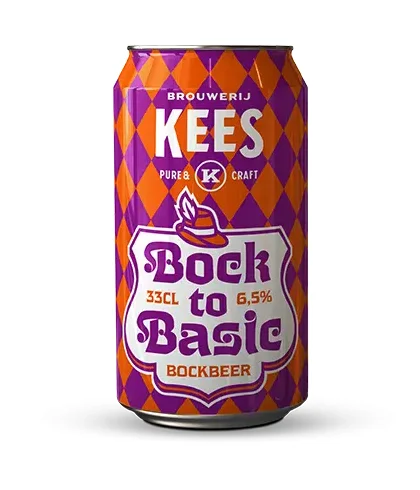 Fles Brouwerij Kees Bock to Basic Bockbeer, bier van Brouwerij Kees, bij slijterij t Bockje in Bathmen