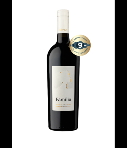 Fles Familia Primitivo Di Manduria, wijn, op voorraad bij slijterij t Bockje in Bathmen