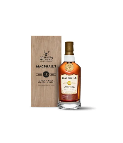 Fles MacPhail’s 40 Years Old, single malt whisky, op voorraad bij slijterij t Bockje in Bathmen