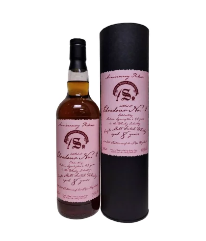 Fles Signatory Edradour NO.2 8YO 2018 40th Anniversary Release, whisky, bij slijterij t Bockje in Bathmen