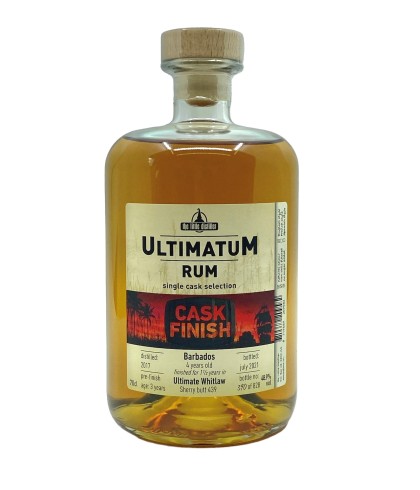Fles Ultimatum Rum Barbados 4 Years Old, rum, op voorraad bij slijterij t Bockje in Bathmen