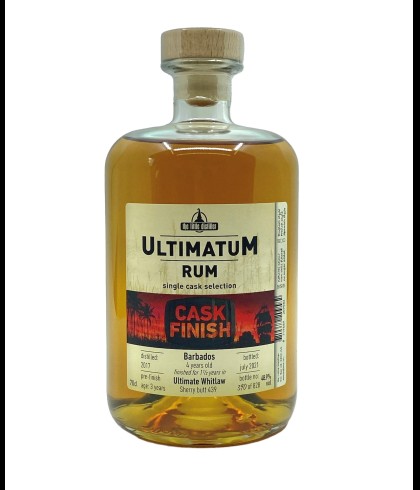 Fles Ultimatum Rum Barbados 4 Years Old, rum, op voorraad bij slijterij t Bockje in Bathmen