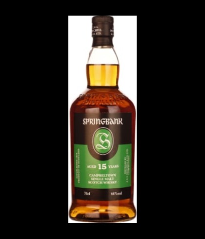 Fles Springbank 15, single malt whisky, op voorraad bij slijterij t Bockje in Bathmen