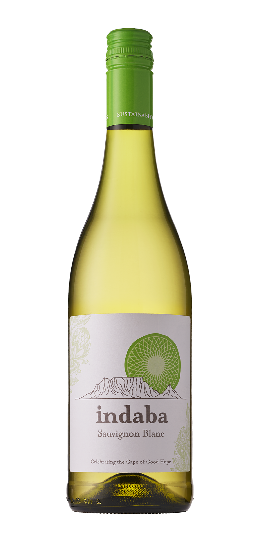 Fles Indaba Sauvignon Blanc, wijn, op voorraad bij slijterij ’t Bockje in Bathmen