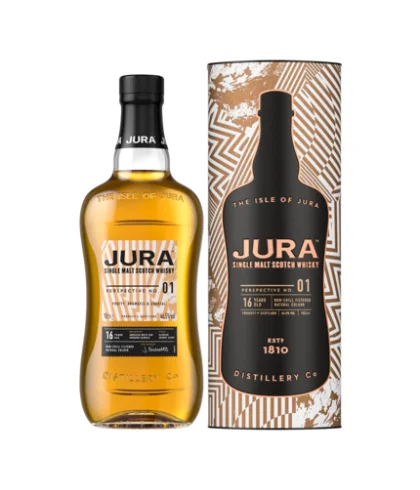 Fles single malt van Jura, op voorraad bij slijterij t Bockje in Bathmen