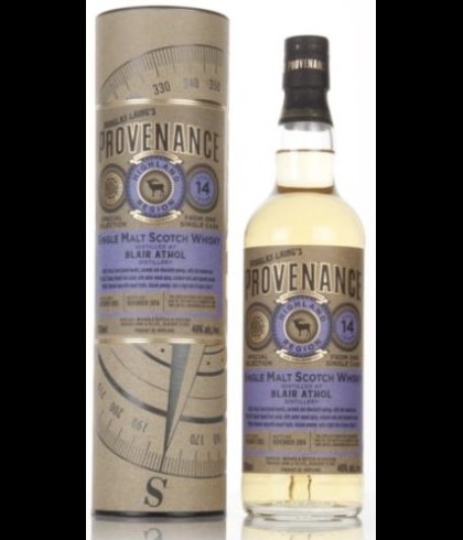 Fles Douglas Laing Provenance Blair Athol 14 Years Old, single malt whisky, op voorraad bij slijterij t Bockje in Bathmen