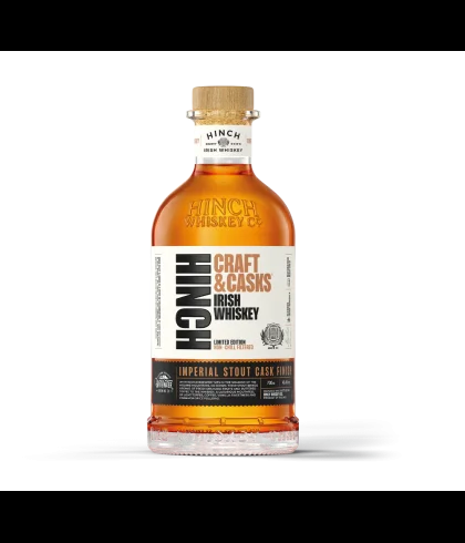 Fles Hinch Craft & Casks Imperial Stout Finish, single malt whisky, op voorraad bij slijterij t Bockje in Bathmen