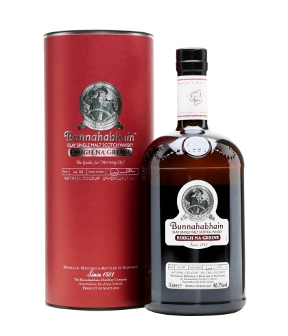 Fles Bunnahabhain Éirigh na Greine, single malt whisky, op voorraad bij slijterij t Bockje in Bathmen
