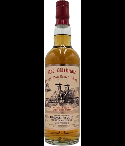 Fles The Ultimate Linkwood 12 Years Old 2010, enkel vat gebotteld door The Ultimate uit Amersfoort, op voorraad bij slijterij t Bockje in Bathmen