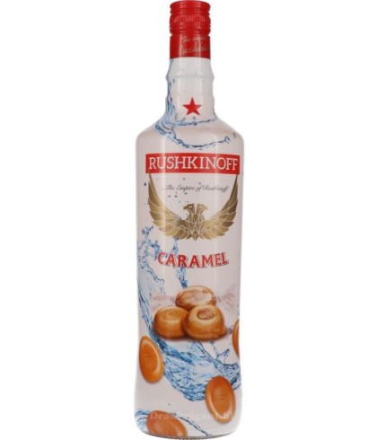 Wodka Rushkinoff Caramel van Rushkinoff, bij slijterij ’t Bockje in Bathmen