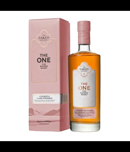 Fles The Lakes The One Colheita Cask Finished, Engelse whisky uit Cumbria, op voorraad bij slijterij t Bockje in Bathmen