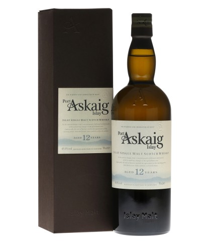 Fles Port Askaig 12 Years Old, Islay single malt whisky, op voorraad bij slijterij t Bockje in Bathmen