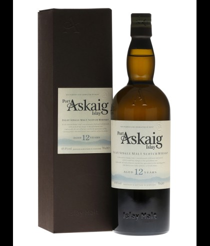 Fles Port Askaig 12 Years Old, Islay single malt whisky, op voorraad bij slijterij t Bockje in Bathmen