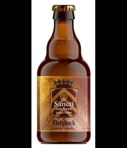 Fles Sancti Adalberti Abdijbock, bier van Sancti Adalberti, bij slijterij t Bockje in Bathmen
