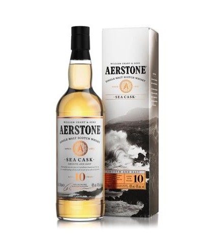 Fles Aerstone 10 Years Old Sea Cask, Schotse single malt whisky, op voorraad bij slijterij t Bockje in Bathmen