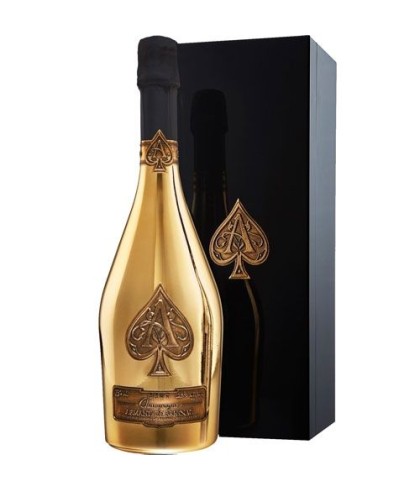Fles Armande de Brignac Champagne Brut, wijn op voorraad bij slijterij t Bockje in Bathmen