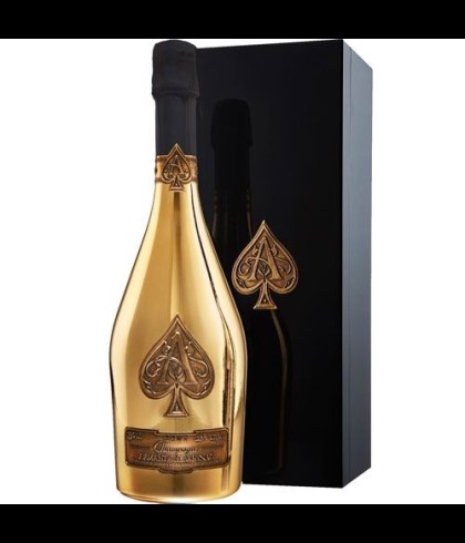 Fles Armande de Brignac Champagne Brut, wijn op voorraad bij slijterij t Bockje in Bathmen
